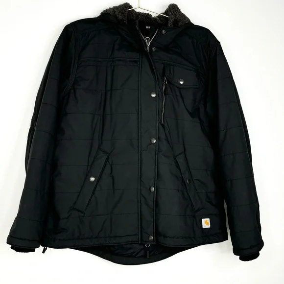 Carhartt Women's Black Hooded Jacket - Picture 4 of 14